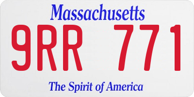MA license plate 9RR771
