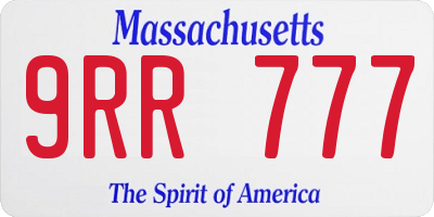 MA license plate 9RR777