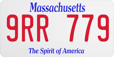 MA license plate 9RR779