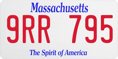 MA license plate 9RR795