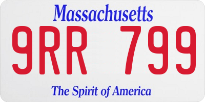 MA license plate 9RR799