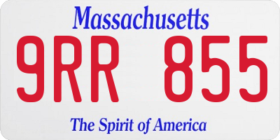 MA license plate 9RR855
