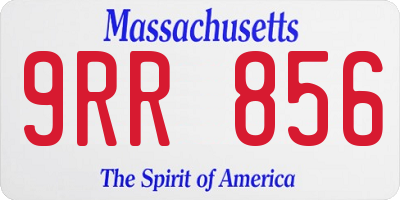 MA license plate 9RR856