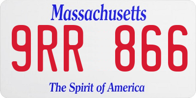 MA license plate 9RR866