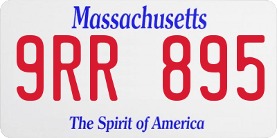 MA license plate 9RR895