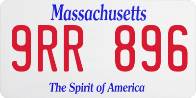 MA license plate 9RR896