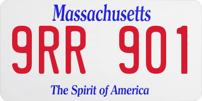 MA license plate 9RR901