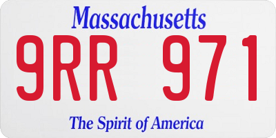 MA license plate 9RR971