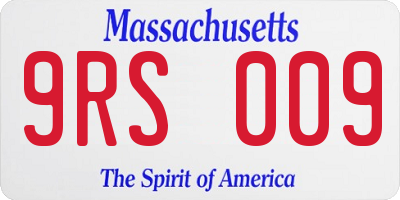 MA license plate 9RS009