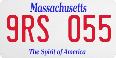 MA license plate 9RS055