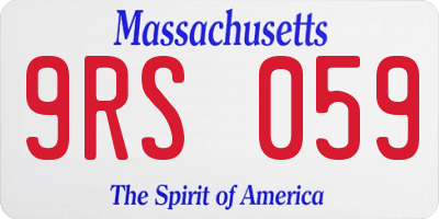 MA license plate 9RS059
