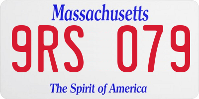 MA license plate 9RS079