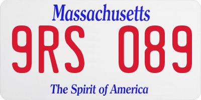 MA license plate 9RS089