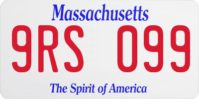 MA license plate 9RS099