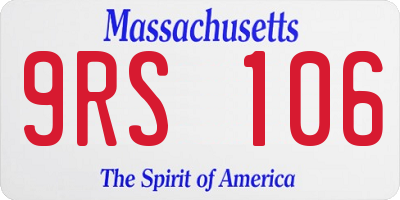 MA license plate 9RS106