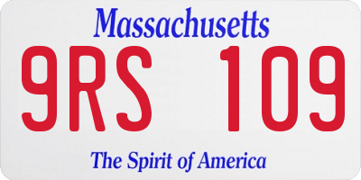 MA license plate 9RS109