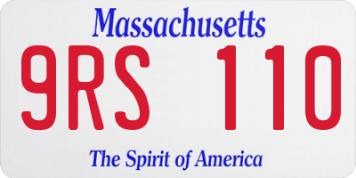 MA license plate 9RS110