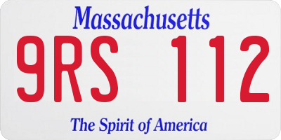 MA license plate 9RS112