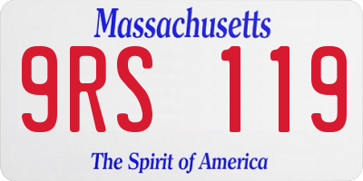 MA license plate 9RS119