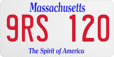 MA license plate 9RS120
