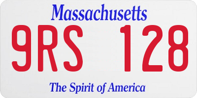 MA license plate 9RS128