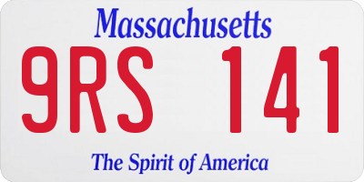 MA license plate 9RS141