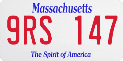 MA license plate 9RS147