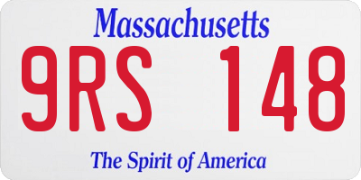 MA license plate 9RS148