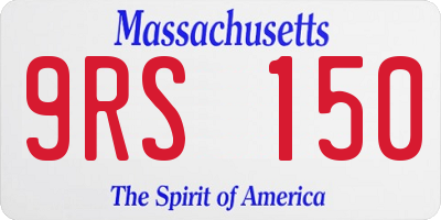 MA license plate 9RS150