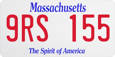 MA license plate 9RS155