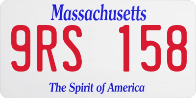 MA license plate 9RS158