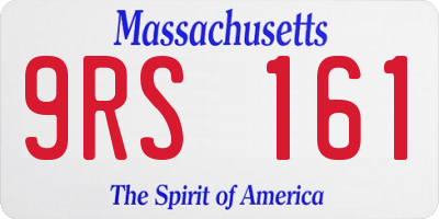 MA license plate 9RS161