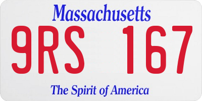 MA license plate 9RS167