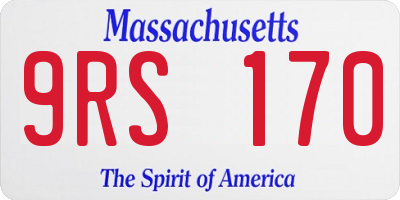 MA license plate 9RS170