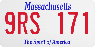 MA license plate 9RS171