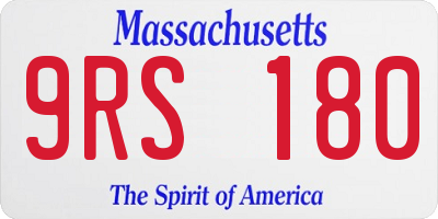MA license plate 9RS180