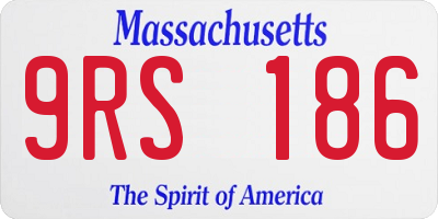 MA license plate 9RS186