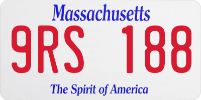 MA license plate 9RS188