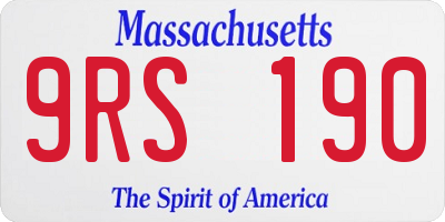 MA license plate 9RS190