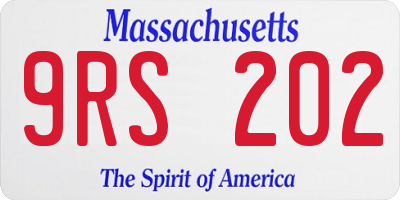 MA license plate 9RS202
