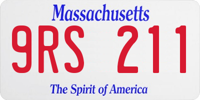 MA license plate 9RS211