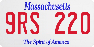 MA license plate 9RS220