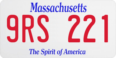 MA license plate 9RS221