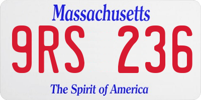 MA license plate 9RS236