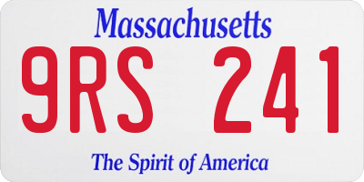 MA license plate 9RS241