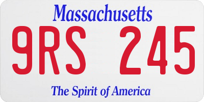 MA license plate 9RS245