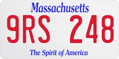 MA license plate 9RS248
