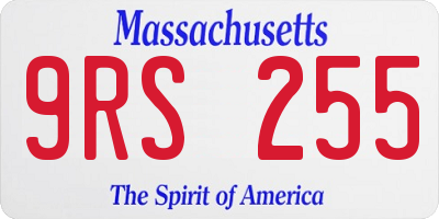 MA license plate 9RS255