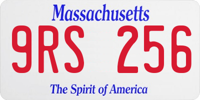 MA license plate 9RS256