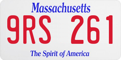 MA license plate 9RS261